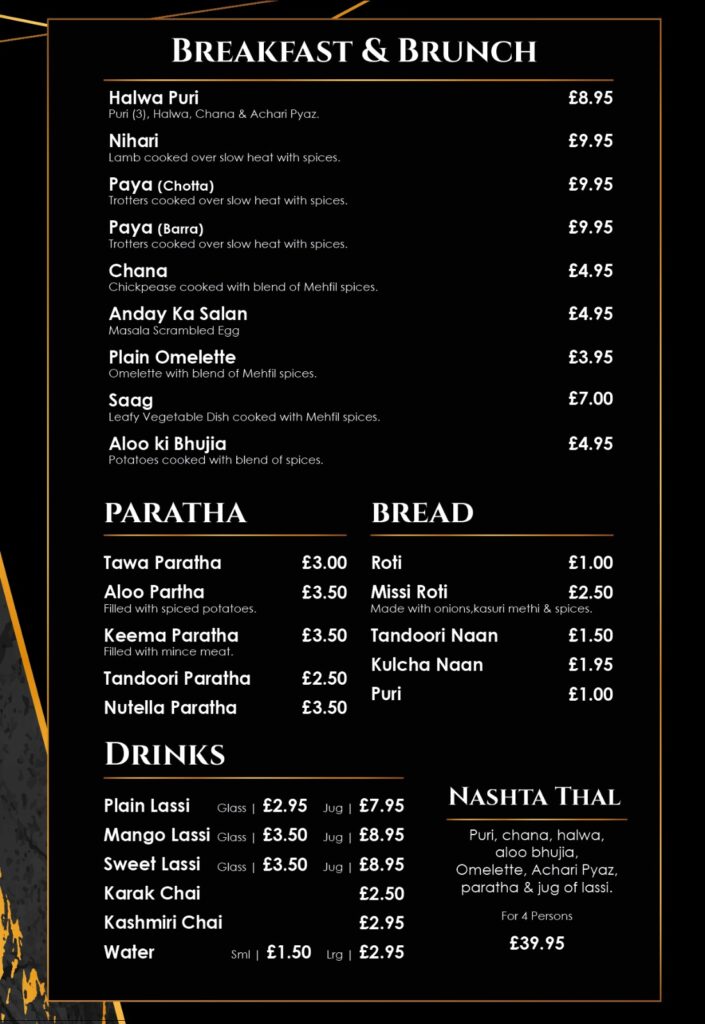 Breakfast Menu
